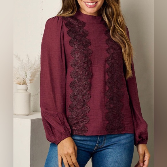 Tops - WOMEN'S FRONT DETAILED BLOUSE TOP LONG SLEEVE